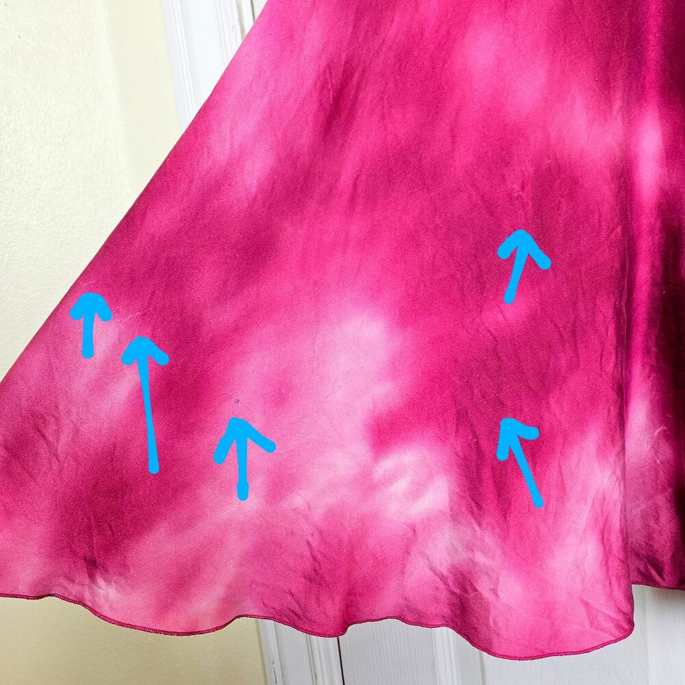 Vintage Silk Dress Womens XS Y2K Flowy Babydoll Velvet Boho Whimsygoth Witchy - Picture 10 of 10